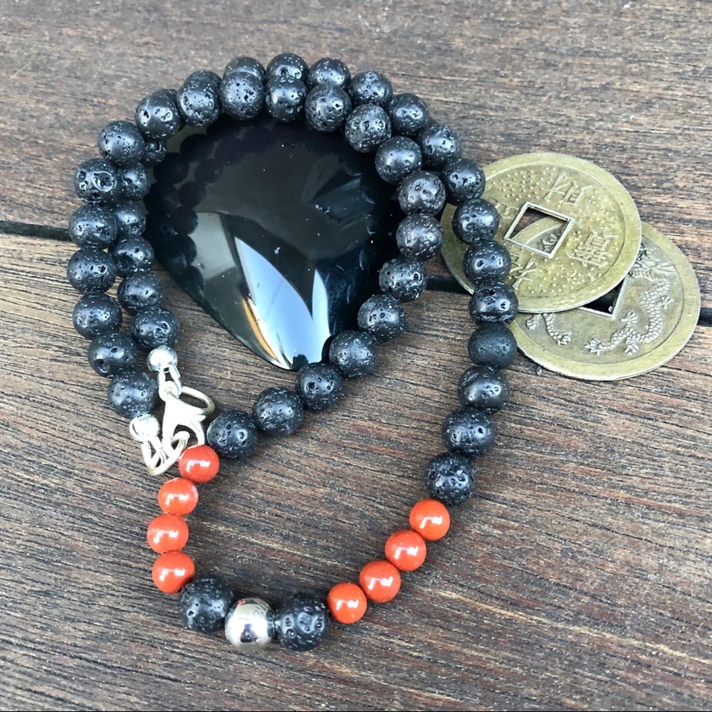 🎉HP🎉 LAVA + RED JASPER STONE DIFFUSER NECKLACE - Picture 3 of 7